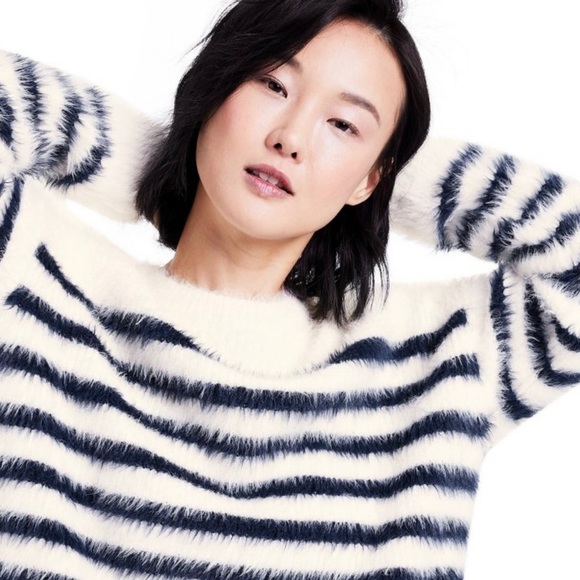 La Ligne x Target Fuzzy Yarn Striped Crewneck Sweater - Picture 3 of 3